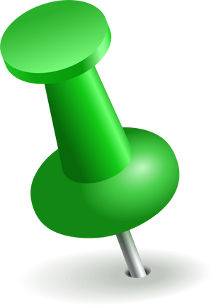 Green Pushpin Illustration